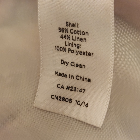 Talbots Linen-Blend Butterfly Print A-line Sheath Dress - Picture 8 of 9